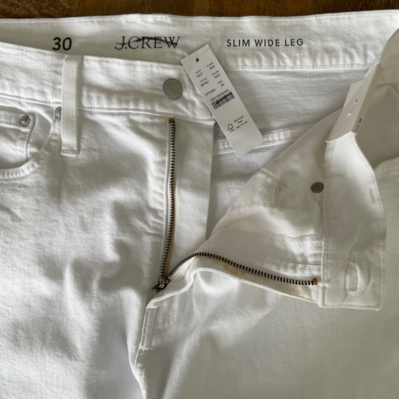 NWT J.Crew Woman’s  Slim wide-leg jean in white wash SZ Various - Picture 14 of 15